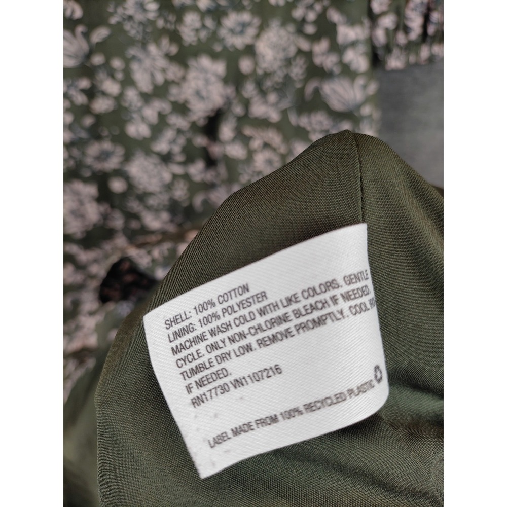 The Nines Womes Dress Small Green Floral Maxi Ruffle V Neck Prairie Cottage Core - Picture 8 of 10